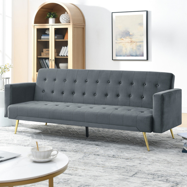 Indoor Living Olivia 3 Seater Slate Grey Sofa Bed - Green - Wilko - image 1
