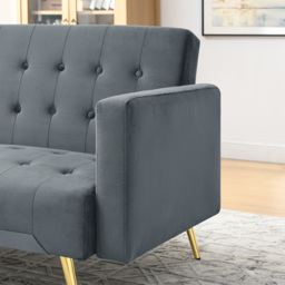 Indoor Living Olivia 3 Seater Slate Grey Sofa Bed - Green - Wilko - thumbnail 3