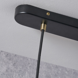 Pacific Lifestyle Augusto 3 Light Black and Gold Task Bar Pendant Light - Size: 150 x 66 x 17cm - Wilko - thumbnail 4