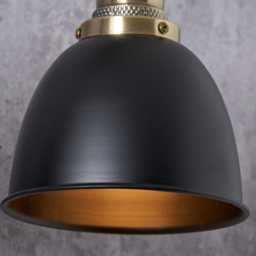 Pacific Lifestyle Augusto 3 Light Black and Gold Task Bar Pendant Light - Size: 150 x 66 x 17cm - Wilko - thumbnail 5