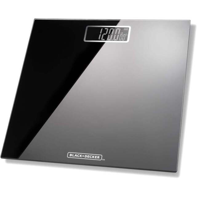 BLACK+DECKER Black Bathroom Scale - Size: 30 x 30cm - Black + Decker - Wilko - image 1