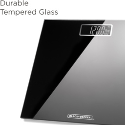 BLACK+DECKER Black Bathroom Scale - Size: 30 x 30cm - Black + Decker - Wilko - thumbnail 6