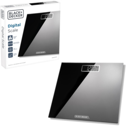 BLACK+DECKER Black Bathroom Scale - Size: 30 x 30cm - Black + Decker - Wilko - thumbnail 3