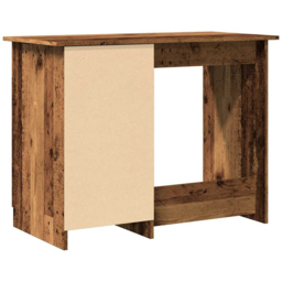 vidaXL Single Door Single Drawer Computer Desk Old Wood - Size: 76 x 100 x 50cm - Brown - Wilko - thumbnail 7