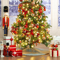 The Christmas Workshop Light Grey Short Faux Fur Tree Skirt - Wilko - thumbnail 5