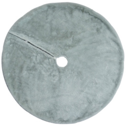 The Christmas Workshop Light Grey Short Faux Fur Tree Skirt - Wilko