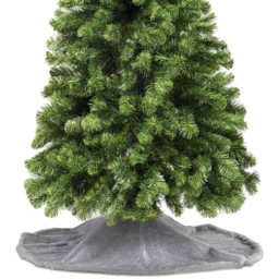 The Christmas Workshop Light Grey Short Faux Fur Tree Skirt - Wilko - thumbnail 4