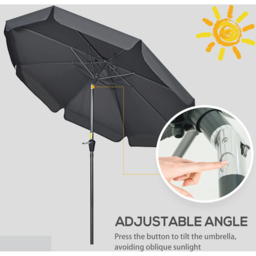 Outsunny Black Crank and Tilt Cantilever Parasol 2.7m - Size: 3m - Wilko - thumbnail 5