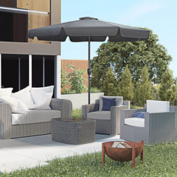 Outsunny Black Crank and Tilt Cantilever Parasol 2.7m - Size: 3m - Wilko - thumbnail 3