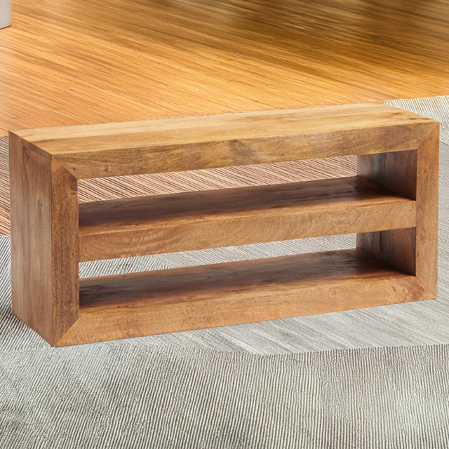 Brooklyn Napoli Toko 2 Shelf Light Mango Open Media Unit - Brown - Wilko - image 1