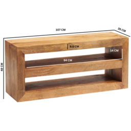 Brooklyn Napoli Toko 2 Shelf Light Mango Open Media Unit - Brown - Wilko - thumbnail 5