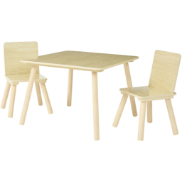 Liberty House Toys Kids 2 Seater Table Natural Wood - Size: 44 x 60 x 60cm - Brown - Wilko - thumbnail 3
