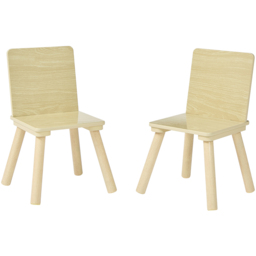 Liberty House Toys Kids 2 Seater Table Natural Wood - Size: 44 x 60 x 60cm - Brown - Wilko - thumbnail 4