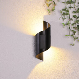 Solar Astley Wall Light Black - Wilko - thumbnail 1