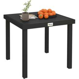 Outsunny 4 Seater Black Garden Dining Table - Wilko - thumbnail 3