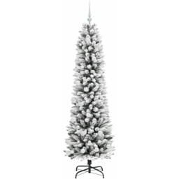 vidaXL Pre-Lit Warm White LED and White Baubles White Artificial Christmas Tree with Stand 5.9ft - Wilko - thumbnail 5