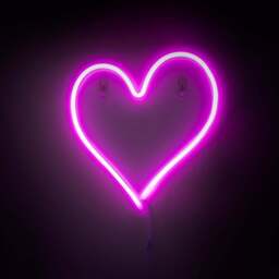 ValueLights Neon Heart Wall Light - Size: 33 x 2 x 32cm - White - Wilko