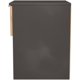 Crowndale Bora Single Drawer Single Shelf Gold Oak and Graphite Bedside Cabinet - Grey - Wilko - thumbnail 4