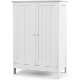 Costway 2 Door White Bathroom Floor Cabinet - Size: 95 x 42 x 15cm - Wilko - thumbnail 4