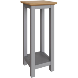 FWStyle Taberno Single Shelf Dove Grey and Oak Side Table - Size: 55 x 27 x 24cm - Wilko - thumbnail 3