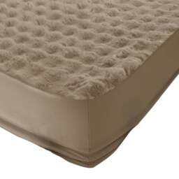 Sweet Dreams Alpine King Size Beige Faux Fur Fitted Sheet - Wilko