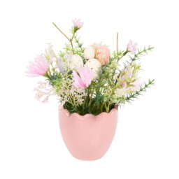 Pastel Floral Potted Arrangement Pink - Wilko - thumbnail 5