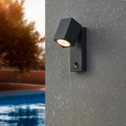 EGLO Sakeda Anthracite Outdoor Wall Light - Size: 17 x 10 x 7cm - Silver - Wilko - thumbnail 3