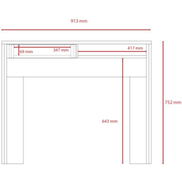 Dallas Single Drawer Home Office Desk White and Carbon Grey - Size: 51 x 91 x 75cm - Wilko - thumbnail 6
