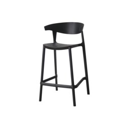 Nova Black Bar Stool - Size: Single - Wilko - thumbnail 2