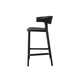 Nova Black Bar Stool - Size: Single - Wilko - thumbnail 4