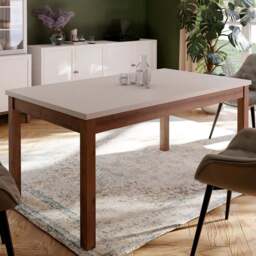 Florence Wensley 8 Seater Dining Table Light Grey and Oak - Multi - Furniture To Go - Wilko