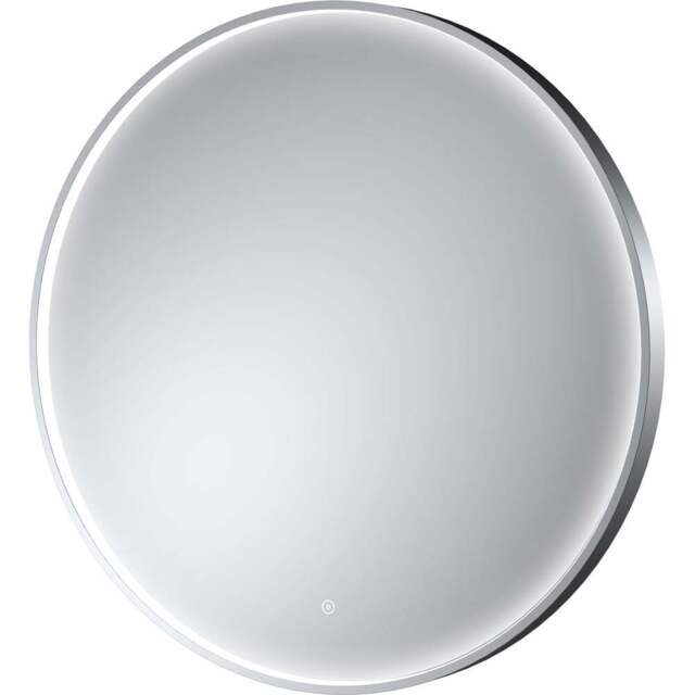 nuie Polished Chrome Framed LED Touch Sensor Mirror 800mm - Size: 800 x 800 x 47mm - Wilko - image 1