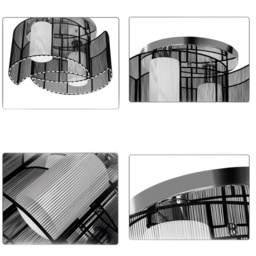 Portland Metal Ceiling Light Chandelier - Size: 40 x 40 x 25cm - White - Wilko - thumbnail 5