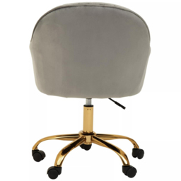 Interiors by Premier Brent Grey and Gold Swivel Office Chair - Size: 57 x 64 x 90cm - Multi - Wilko - thumbnail 7