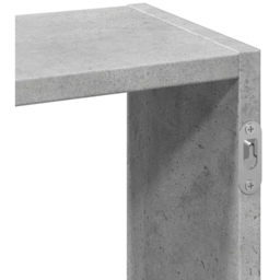 vidaXL 7 Shelf Concrete Grey Floating Wall Shelf - Size: 66 x 18 x 159cm - Wilko - thumbnail 6