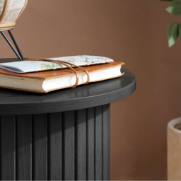 Birlea Axel Fluted Black Side Table - Size: 48 x 45 x 45cm - SleepSoul - Wilko - thumbnail 7