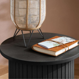 Birlea Axel Fluted Black Side Table - Size: 48 x 45 x 45cm - SleepSoul - Wilko - thumbnail 5