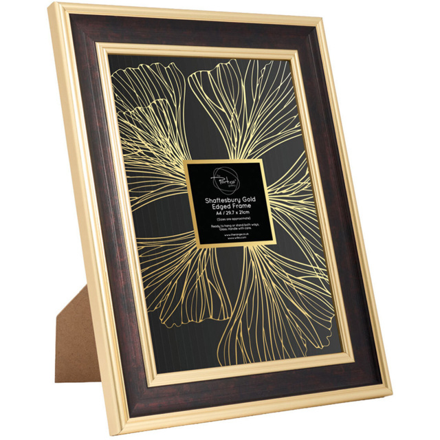 Shaftesbury Gold Edged Frame Black A4 - The Port. Co Gallery - Wilko - image 1