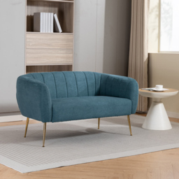 Artemis Home Stanton 2 Seater Teal Fabric Shell Accent Sofa - Wilko - thumbnail 5
