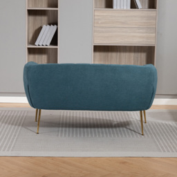 Artemis Home Stanton 2 Seater Teal Fabric Shell Accent Sofa - Wilko - thumbnail 7