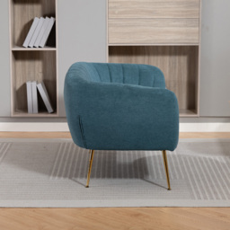 Artemis Home Stanton 2 Seater Teal Fabric Shell Accent Sofa - Wilko - thumbnail 6