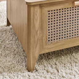 Julian Bowen Sydney 2 Drawer Rattan Effect Coffee Table - Wood - Wilko - thumbnail 7