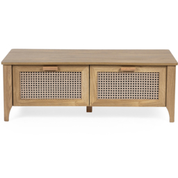 Julian Bowen Sydney 2 Drawer Rattan Effect Coffee Table - Wood - Wilko - thumbnail 4