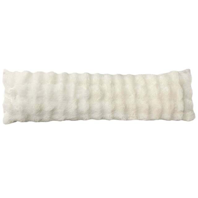 Sweet Dreams Alpine Cream Faux Fur Bolster Pillow 137 x 40cm - Size: 137 x 40 x 1cm - Wilko - image 1