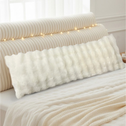 Sweet Dreams Alpine Cream Faux Fur Bolster Pillow 137 x 40cm - Size: 137 x 40 x 1cm - Wilko - thumbnail 3