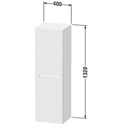 Duravit No.1 White Matt Semi-Tall Cabinet 400 x 360 x 1320mm - Size: 132 x 40 x 36cm - Wilko - thumbnail 5