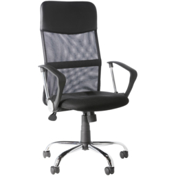 Alphason Orlando Black Mesh and Faux Leather Office Chair - Size: 120 x 60 x 52cm - Wilko - thumbnail 3