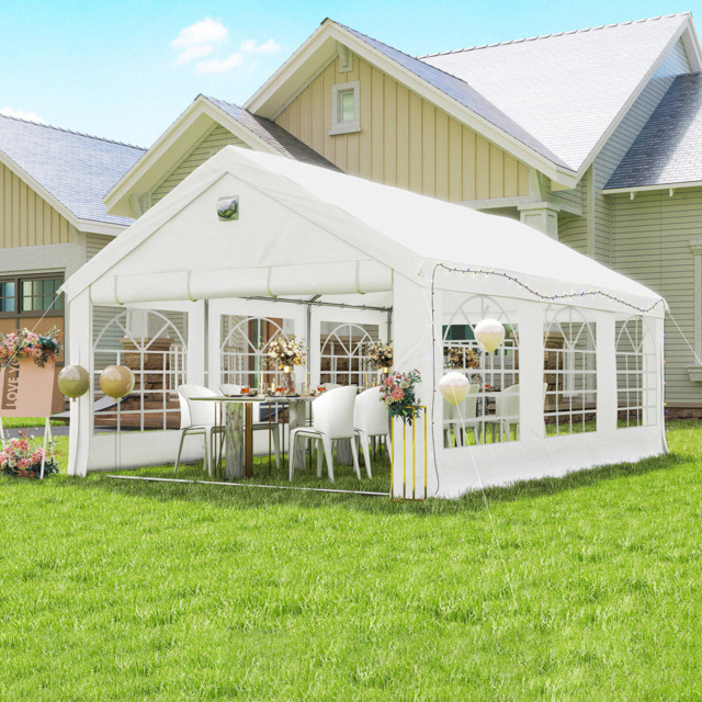 Outsunny 6 x 4m White Heavy Duty Garden Gazebo - Size: 4 x 6m - Wilko - image 1