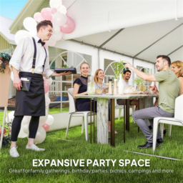 Outsunny 6 x 4m White Heavy Duty Garden Gazebo - Size: 4 x 6m - Wilko - thumbnail 5