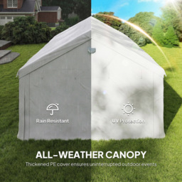 Outsunny 6 x 4m White Heavy Duty Garden Gazebo - Size: 4 x 6m - Wilko - thumbnail 6